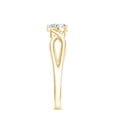 thumbnail image 4 of Rosec Jewels Lab Grown Diamond Heart Promise Ring for Women - Crossover Ring - EF-VS Quality - Ready to Gift for Valentines Day, 18K Yellow Gold, US 6.00, 4 of 9
