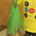 thumbnail image 4 of 100Fens Grocery Net Bags Reusable, Cotton Mesh Tote, Farmer's Market Bags for Fruits and Vegetables, String Shopping Organizer, Storage Bag with Long Handles, 4 of 9