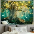 thumbnail image 2 of BCIIG Fantasy Forest Tapestry Green Fairy Tree of Life Tapestries for Bedroom Aesthetic Nature Tapastry's Wall Hanging Mushroom Butterfly Elves Wall Tapestry for Living Room Dorm, 2 of 6