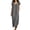 A Gray, variant on Women's Ruffle V Neck Maxi Dress, Flutter Sleeveless Loose Linen Blend Dress with Pockets, Casual Summer Dress for Beach Vacation & Daily Wear Gray,M