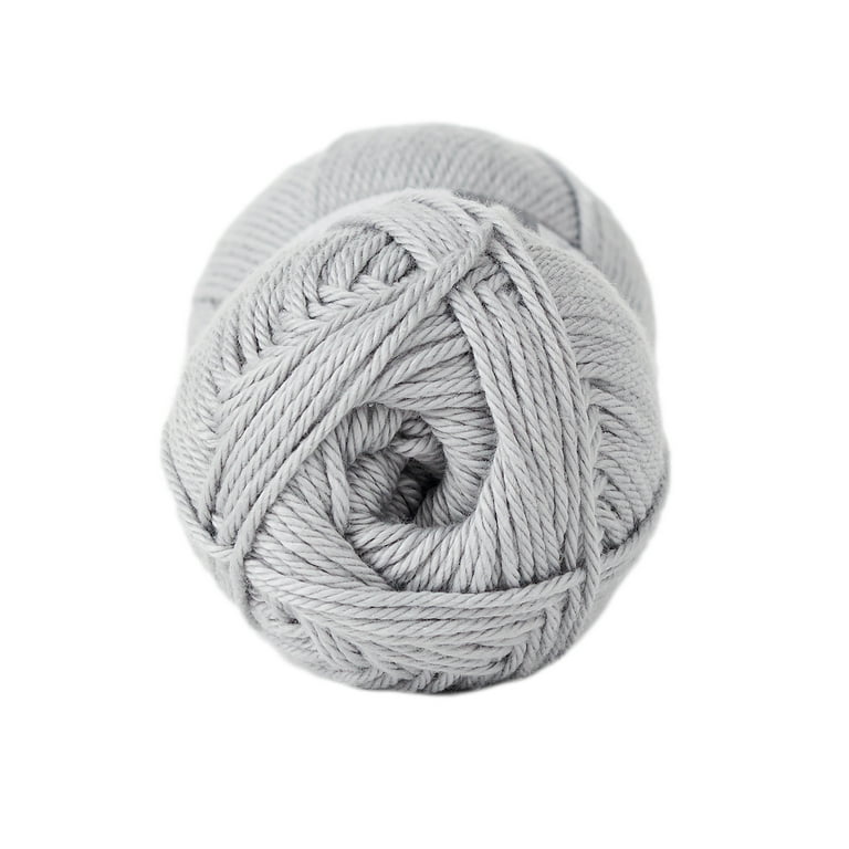 Mainstays 100% Cotton Yarn - Soft Silver Gray - 3.5oz 180yds - 4 Medium  Weight