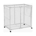 thumbnail image 6 of Essentially Yours Pool Floats, Balls, Toys and Equipment Rolling Mesh Organizer Storage Bin, Large, (35" W x 25.4" L x 37.5" H), White Style 455102, 6 of 8