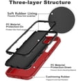 thumbnail image 4 of Entronix Heavy Duty Case for Galaxy S23 Plus Shockproof Triple Layer Rugged Case, Red, 4 of 6