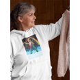 thumbnail image 2 of Rainbow Guitar Player Hoodie Women -Image by Shutterstock, Female 3X-Large, 2 of 4