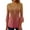 505_Khaki, variant on 3/4 Sleeve T Shirts for Women Spring And Summer Seven Minutes Of Bell Pressed Pleated Solid Color Button V Neck T Shirts Purple