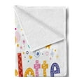 thumbnail image 2 of Charlotte Soft Flannel Fleece Blanket, Happy Smiling Stars and Hearts Joyous Composition of Colorful Female Name Design, Cozy Plush for Indoor and Outdoor Use, 60" x 80", Multicolor, by Ambesonne, 2 of 5