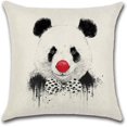 thumbnail image 2 of Juego de 4 fundas de almohada CHAO de lino y poliéster 45x45cm panda, 2 of 5