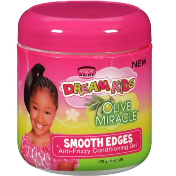 African Pride Dream Kids Smooth Edges Anti-Frizzy Conditioning Gel, 6 oz (Pack of 2)