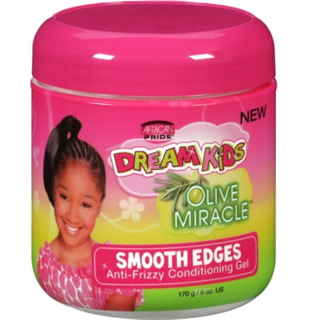 African Pride Dream Kids Smooth Edges Anti-Frizzy Conditioning Gel, 6 oz (Pack of 2)