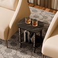 thumbnail image 5 of Gijjgole End Table, Marble Texture Modern Side Table with 2 Tier Open Shelf, Small Table Bed Side Tables Bedroom for Small Spaces, Living Room and Office (Black), 5 of 7