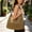 #78Khaki, variant on Padded Nylon Tote Bag for Women College Student Class, Large Capacity Crossbody for Office Commute, Lightweight Shoulder Purse with Laptop Sleeve for Work School and Daily Errands