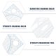 thumbnail image 4 of unbranded Plantilla De Geométrica Azul Multifuncional Con Transportador Y Medición Exacta, 4 of 5