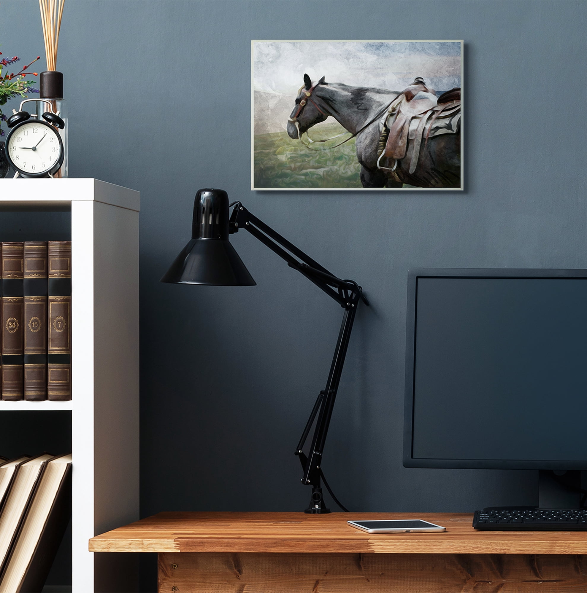 Stupell Industries Horse Riding Farm Landscape Animal Painting Wall Plaque by Milli Villa