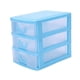 thumbnail image 4 of 3X Mini Caja de Almacenamiento de Plástico Tipo Cajón TranslúCido (Azul 3, 4 of 5