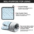 thumbnail image 7 of Light Blue Christmas Snowman Pattern Kitchen Oven Mitt and Pot Holder Sets 2 Pcs for Baking, Cooking and Grilling, Heat Resistant Up To 392 °F, 7 of 7