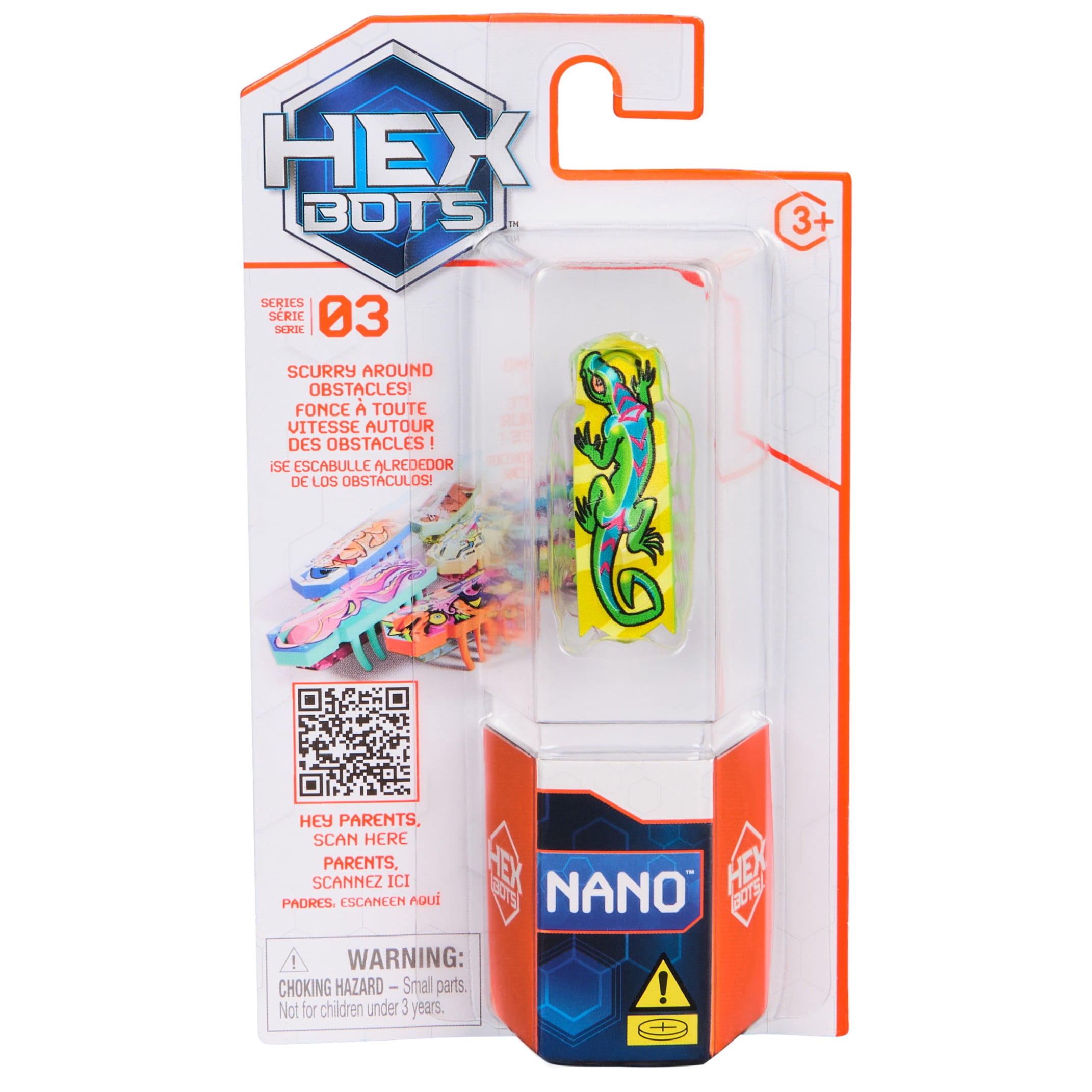 HEX BOTS Nano Single, Autonomous Mini Robot Toys with Vibration Technology, Ages 3 & Up
