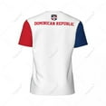 thumbnail image 3 of Exclusive design Dominican Republic Flag Grain 3D Printed Men For Running Bike Soccer Tennis Fitness Sports jersey Mesh T-shirt, 3 of 9