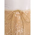 thumbnail image 5 of Haitryli Women's Sparkle Sequin Pants Drawstring Waist Wide Leg Straight Leg Long Pants for Nightclub Gold S, 5 of 6