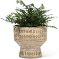 thumbnail image 2 of Small Dotted Pedestal Planter, 2 of 4