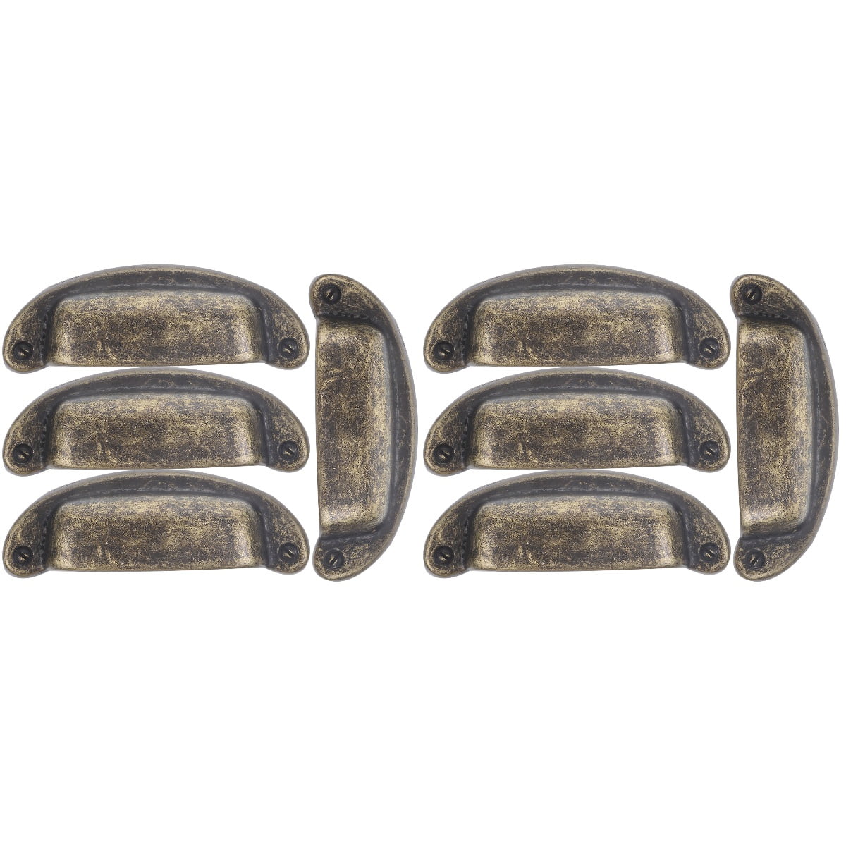 FUEENIRVA Vintage Drawer Handles Dark Brown Antique Cabinet Pulls Durable for Home 8Pcs