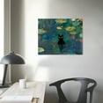 thumbnail image 4 of Autua Cat Water Lilies Canvas Wall Art Print for Living Room Bedroom Home Office Decor 20x16in, 4 of 6