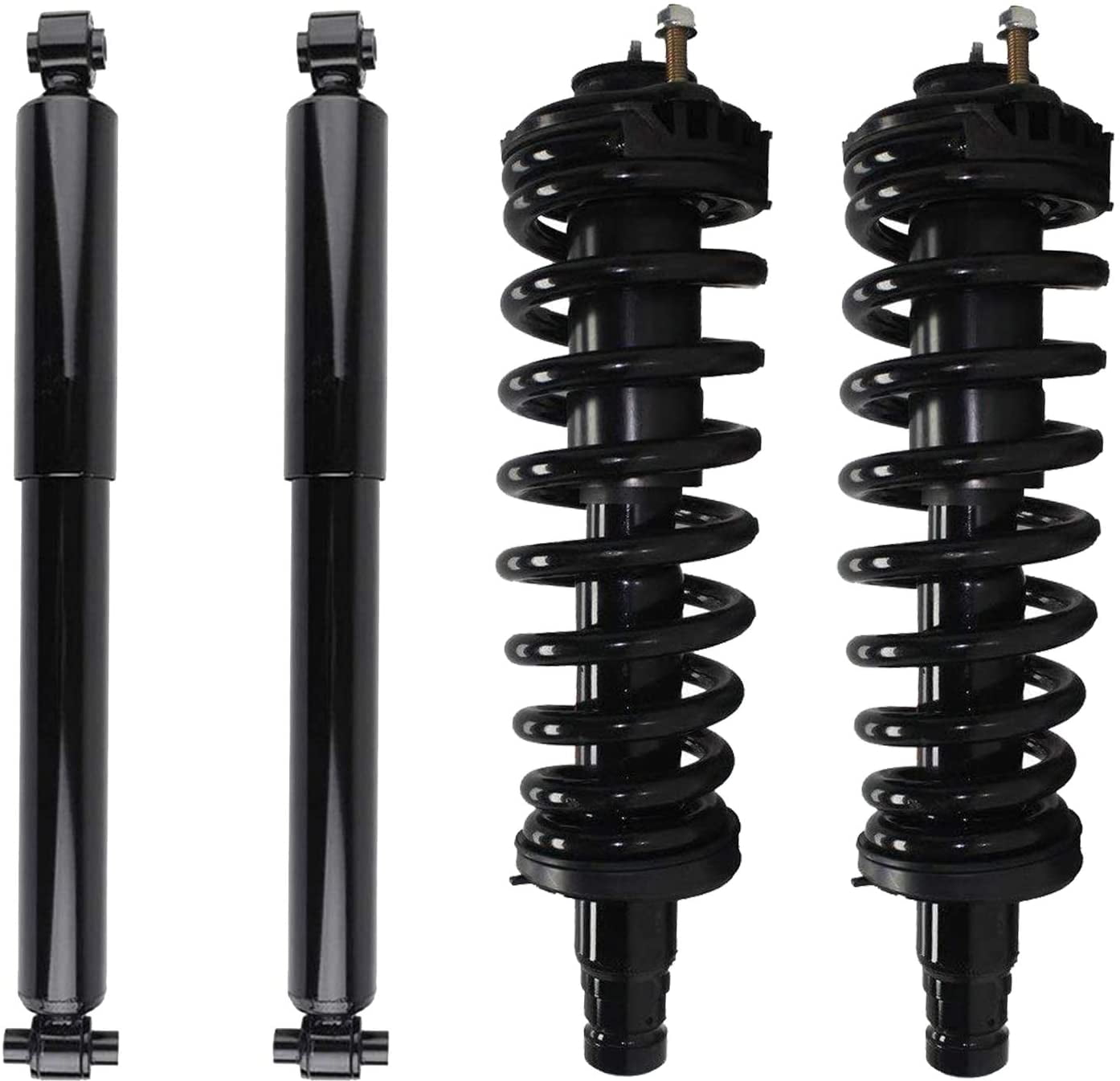 4PC Complete Front Strut & Coil Spring Assemblies and Rear Absorber