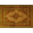 thumbnail image 1 of Ahgly Company Machine Washable Indoor Rectangle Persian Yellow Traditional Area Rugs, 6' x 9', 1 of 4
