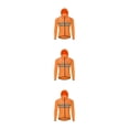 thumbnail image 4 of Chaqueta de ciclismo Advancent abrigo cortavientos impermeable Naranja L/EUR M, 4 of 6