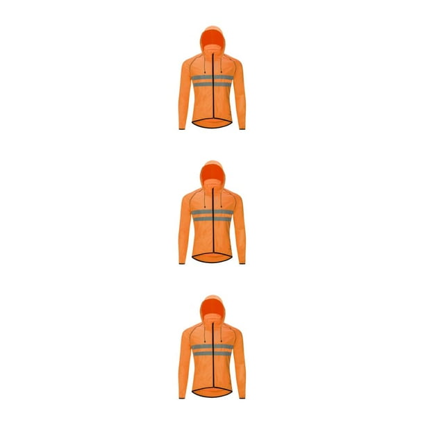 Wosthever Chaqueta de ciclismo abrigo de bicicleta con capucha para correr rompevientos chaleco a prueba de viento motocicletas impermeables Type1 NO1