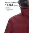 thumbnail image 5 of Wantdo Women's Winter Coat Recycled Quilted Puffer Jacket Warm Hooded Outerwear Coat Wine Red S, 5 of 12
