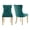 Green, variant on MIKIBAMA High-End Tufted Velvet Dining Chair Set of 2, Solid Wood Contemporary, Golden Stainless Steel Plated Legs and Nailhead Trim, Black and Gold