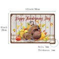 thumbnail image 2 of 1pc Metal Tin Sign Happy Thanksgiving Funny Turkey Hanging Wall Art Decor Vintage Painting Plaques with Quotes for Party Farmhouse Home Bedroom Office Cafe Pub Bar Holiday Ornament 12 x 8inch, 2 of 7