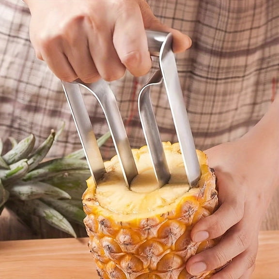 Stainless Steel Pineapple Corer, Slicer & Peeler, 3-in-1 Fruit Tool for Home, Restaurant & Kitchen Use