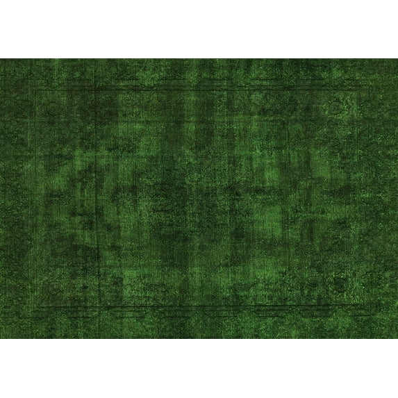 Ahgly Company Indoor Rectangle Abstract Green Modern Area Rugs, 3' x 5'