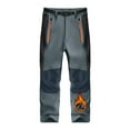 thumbnail image 2 of YunPes Boys Girls Softshell Hiking Pants Fleece Lined Skiing Snow Pants Teen Kids Outdoor Trousers Thick Winter Insulated Snowpants, 2 of 7