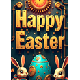 thumbnail image 4 of Happy Easter Theme Decorated Banner with Bunny Eggs Butterflies Party Backdrop for Easter Celebrations Easter Parties Photography Props Easter Decorations, 4 of 4