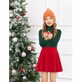 thumbnail image 5 of Oudiya Girls Sweater Turtleneck Long Sleeve Knit Shirt Pullover Tops for Kids 6-14Y, 5 of 7