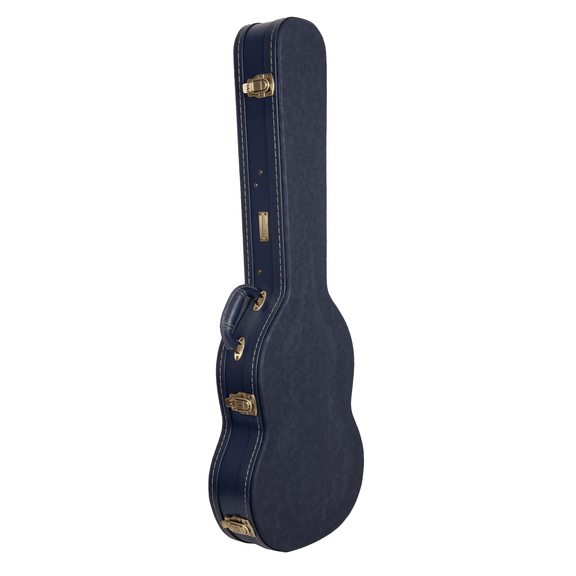 Crossrock Relief Series - Premium Wooden Case for SG Electric Guitars, featuring a Highly Textured Surface and Mink Imitation Fleece Interior - Ocean Blue