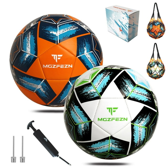 Set de 2 balones de fútbol MGZFEZN tamaño 5 para jóvenes y adultos