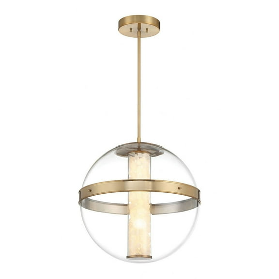 Minka Lavery Minka Divinely 20 1/2" Wide LED Brass and Clear Glass Globe Pendant
