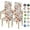 Flower White, variant on Flower Chair Covers for Dining Room Set of 4, Dining Chairs Seat Cover,Kitchen Stretch Chair Covers,Seat Cover for Dining Chairs,Furniture Protector for Chairs Dining Room,Slipcover Chair Covers