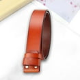 thumbnail image 6 of Belt without Buckle, Belt Men without Buckle Casual Unisex PU Leather Belt Strap Orange, 6 of 8