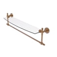 thumbnail image 7 of Retro Wave Collection Glass Vanity Shelf with Integrated Towel Bar - Matte Black / 18 Inch, 7 of 7