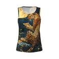 thumbnail image 4 of Lsque Leopard Reading Tarot Cards Printed Workout Tank Tops for Women, Athletic Sports Tank Tops, Compression Sleeveless Dry Fit Shirts,Sleeveless Yoga Shirt-XX-Large, 4 of 9