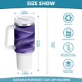 thumbnail image 3 of 40 Oz Car Handle Water Bottle Water Cup Water Bottle Water Jug Coffee Cup Travel Water Bottle Beautiful Cartoon Purple Curve, 3 of 8