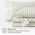 thumbnail image 6 of Bare Home Ultra-Soft Sheet Set - Premium 1800 Collection - Deep Pockets - 3-Pieces - Twin XL, Pennytile - Stone/White, 6 of 7