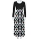 thumbnail image 5 of Vestido largo de manga larga con cuello redondo y estampado de Halloween para mujer Fridja  yut2810, 5 of 6