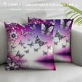 thumbnail image 3 of Leisuo Throw Pillow Cover Butterfly Purple Animal Flower Wings Water White Decorative Pillow Case Home Decor Square Pillowcase, 3 of 5