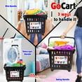 thumbnail image 6 of dbest products GoCart Multi-Purpose Rolling Cart, 14 x 18 x 18 inches, ABS, Black, 6 of 16