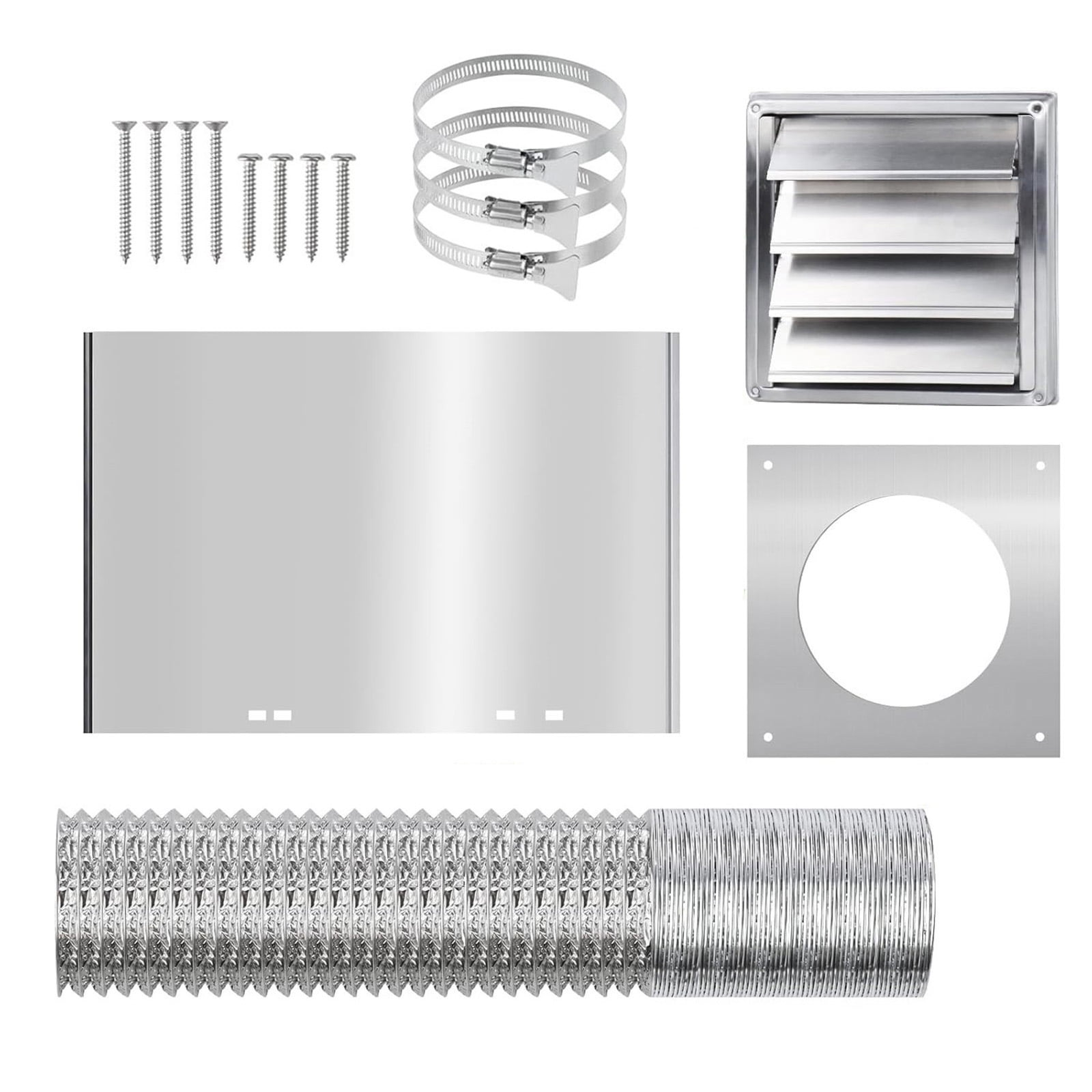 4Inch Dryer Vent Hose Connectors Wall Ducting Extracts Valves Duct Grills Cover Dryers Vent Wall Plate With Hoses